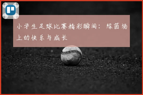 小学生足球比赛精彩瞬间：绿茵场上的快乐与成长